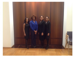 International Investment Law Arbitration Moot 2015 Team: l to R Tamar Moss, Narissa Knowles, Theominique Nottage and Ashley Sturrp